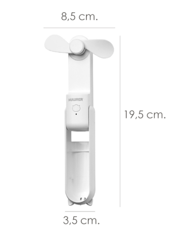 Mini Ventilador Plegable Con Batería