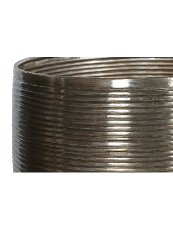 Macetero Set 5 Aluminio Envejecido Cobre