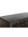 Armario Acacia Metal 100X40X175 Marrón Oscuro.