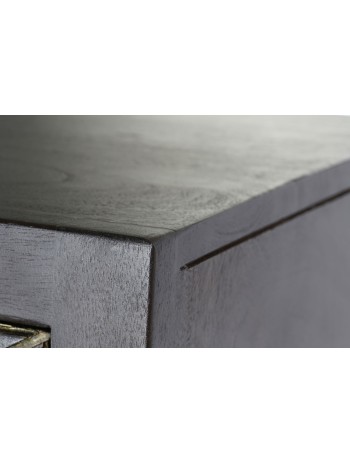 Armario Acacia Metal 100X40X175 Marrón Oscuro.