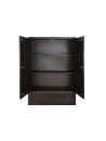 Armario Acacia Metal 100X40X175 Marrón Oscuro.