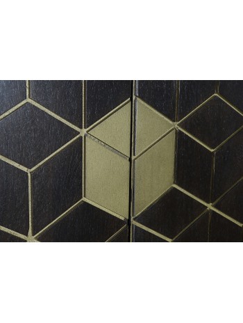 Armario Acacia Metal 100X40X175 Marrón Oscuro.