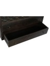 Armario Acacia Metal 100X40X175 Marrón Oscuro.