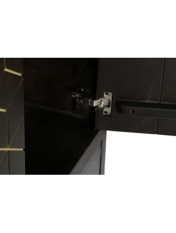 Armario Acacia Metal 100X40X175 Marrón Oscuro.