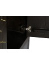 Armario Acacia Metal 100X40X175 Marrón Oscuro.