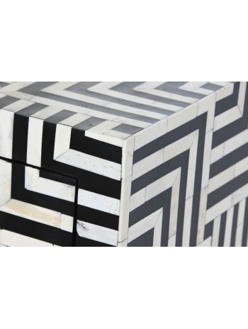 Armario Hueso 80X41X104 Taracea Bicolor.