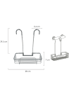Cestillo de Ducha de Acero Inox Cromado