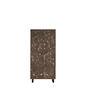 Armario Teca Reciclada Coco 80X40X200 2 Puertas.