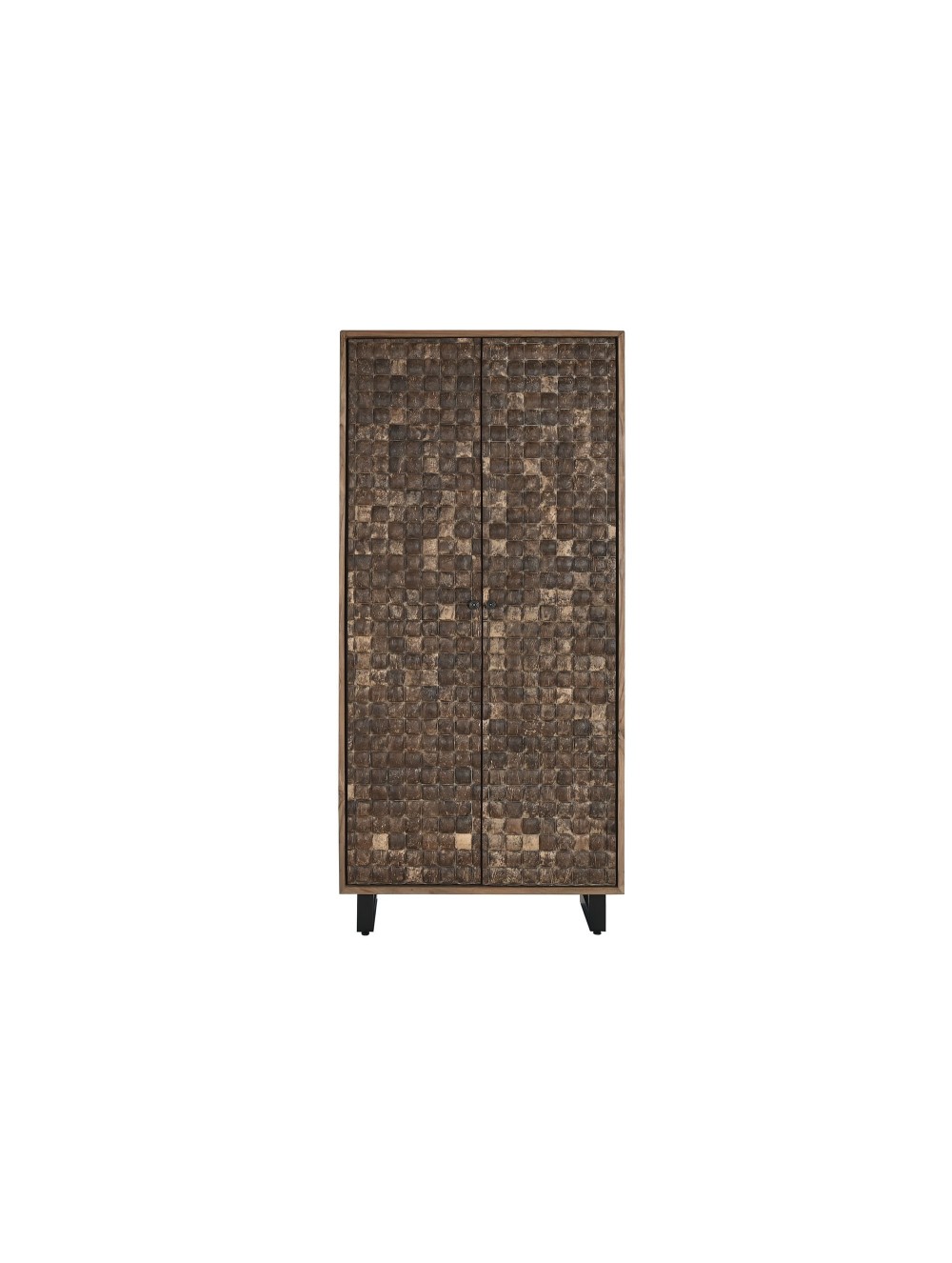 Armario Teca Reciclada Coco 80X40X200 2 Puertas.