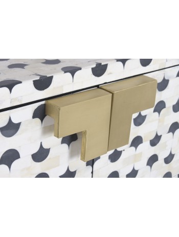 Armario Hueso 80X41X104 Taracea Bicolor.