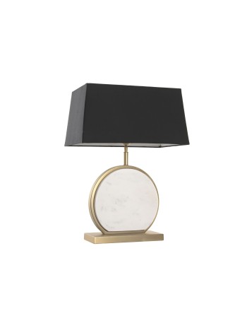 Lampara Sobremesa Acero Marmol 28X44X73 Mate.