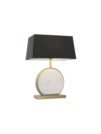 Lampara Sobremesa Acero Marmol 28X44X73 Mate.