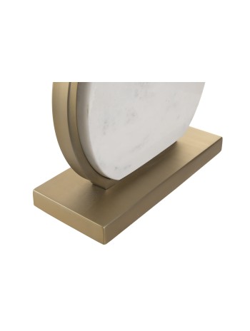 Lampara Sobremesa Acero Marmol 28X44X73 Mate.
