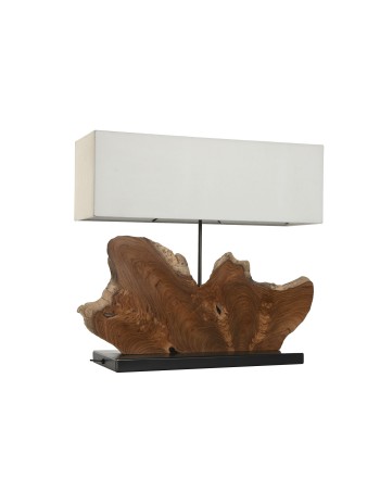 Lámpara Sobremesa Teca Hierro 60X20X55.