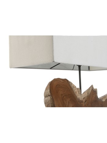 Lámpara Sobremesa Teca Hierro 60X20X55.