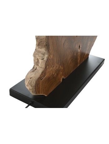 Lámpara Sobremesa Teca Hierro 60X20X55.