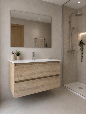 Conjunto Mueble de baño Suspendido 80 cm