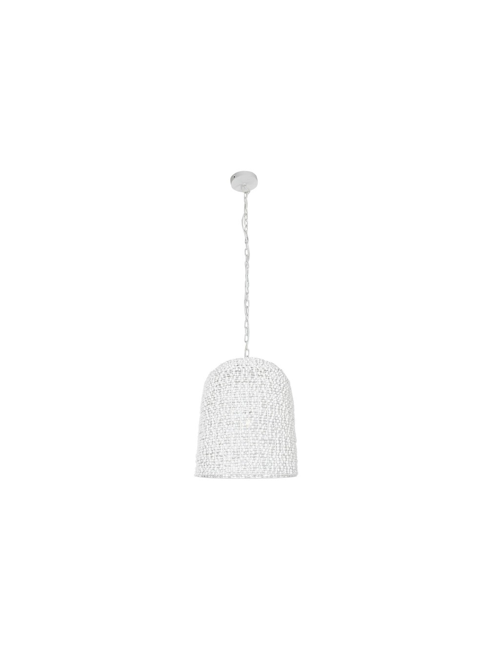 Lámpara Techo Hierro Madera 58X58X71 Blanco.