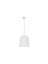 Lámpara Techo Hierro Madera 58X58X71 Blanco.