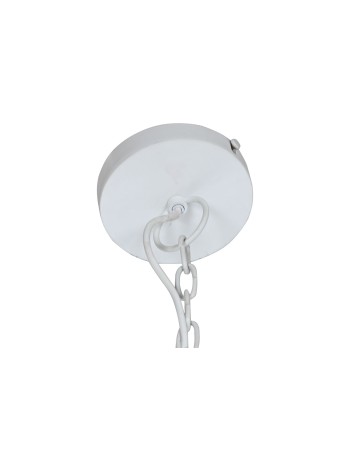 Lámpara Techo Hierro Madera 58X58X71 Blanco.