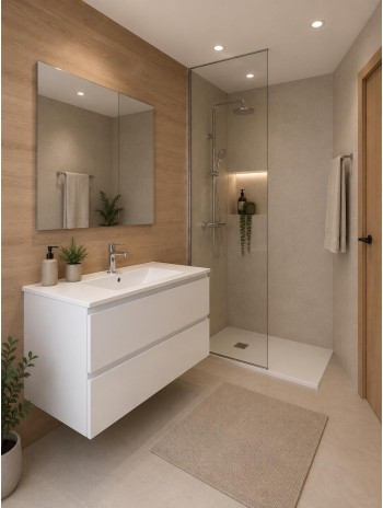 Conjunto Mueble de baño Suspendido 80 cm