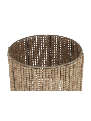 Lámpara Pie Madera Metal 38X38X173 Marrón.