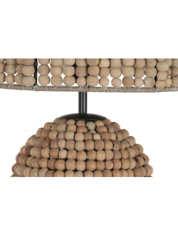 Lámpara Pie Madera Metal 38X38X173 Marrón.