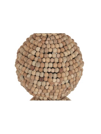 Lámpara Pie Madera Metal 38X38X173 Marrón.